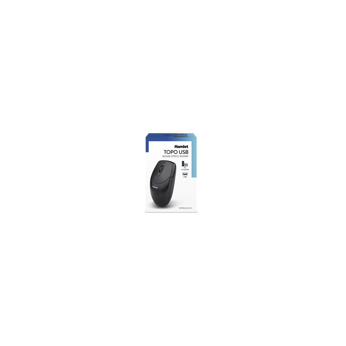Hamlet XMICEU2 mouse Ambidestro USB tipo A