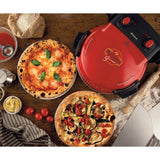 Ariete 934 Pizzeria Gourmet, Forno per pizza napoletana e calzoni, 1500W, Temperatura 400 C, 3 minuti di cottura, Pietra refrattaria rimovibile, Regolazione temperatura inferiore e superiore, Rosso
