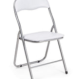 Yes Everyday Sedia Pieghevole Joy Bianco in Acciaio e PVC