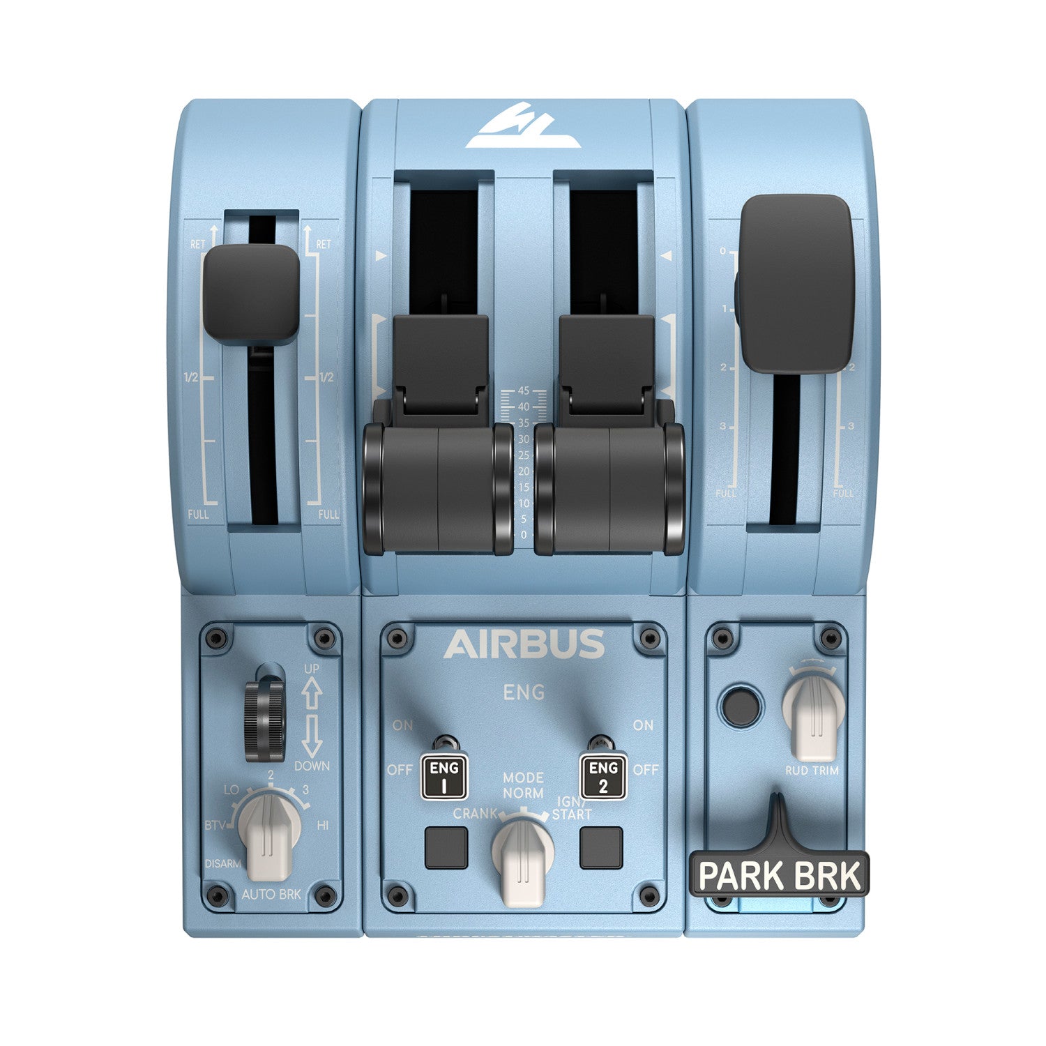 Thrustmaster TCA Quadrant Add-On Airbus Edition Simulazione di Volo PC Nero Blu