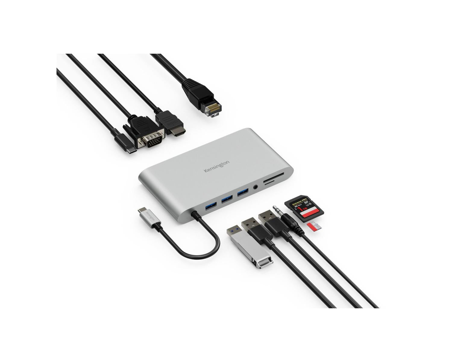 Kensington Docking station portatile senza driver doppia uscita video UH1440P USB-C 5 Gbps DP/HDMI/VGA