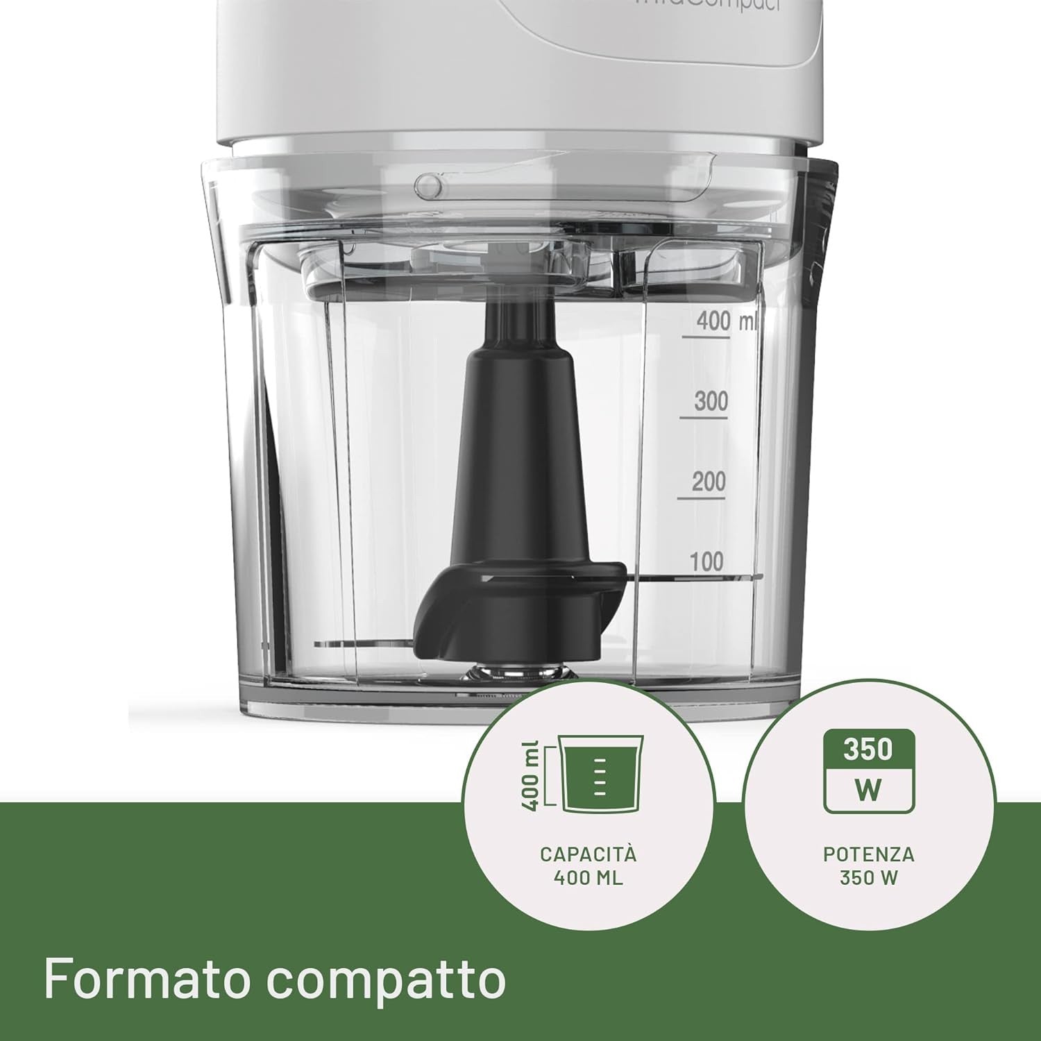 Imetec TritaCompact Tritaverdure Elettrico 0,4 L Verde Bianco 350 W