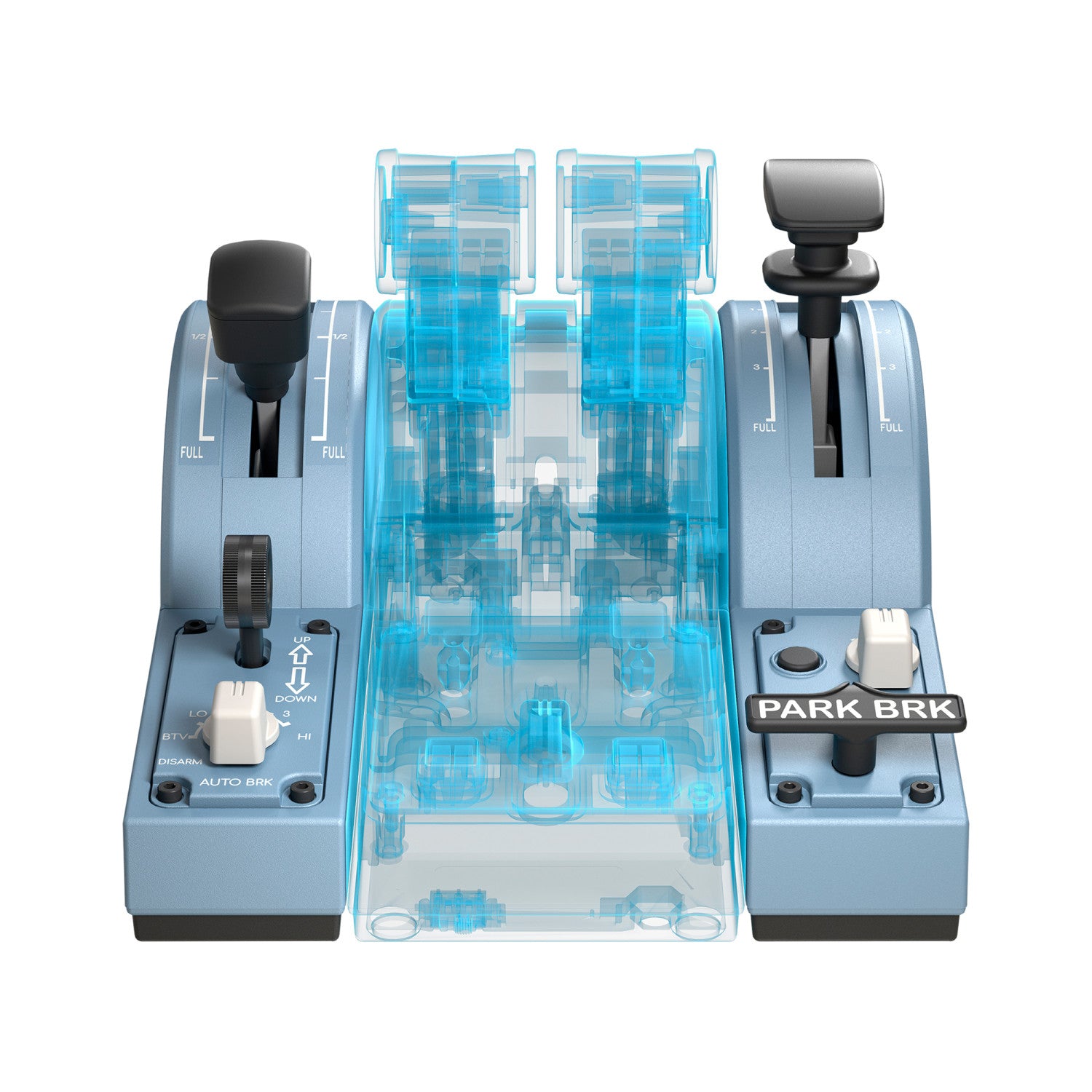 Thrustmaster TCA Quadrant Add-On Airbus Edition Simulazione di Volo PC Nero Blu