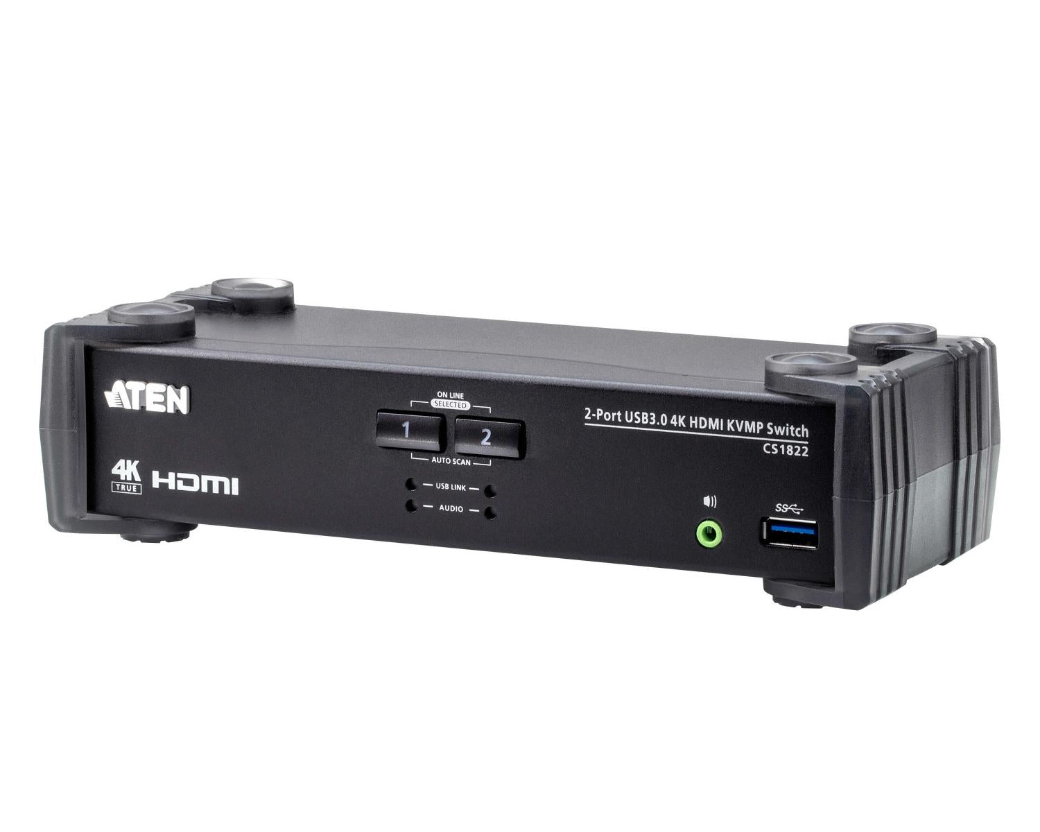 ATEN Switch USB 3.0 4K HDMI KVMP a 2 porte con Modalità mixer audio