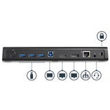 StarTech.com USB3DOCKHDPC replicatore di porte e docking station per laptop Cablato USB 3.2 Gen 1 (3.1 Gen 1) Type-B Nero