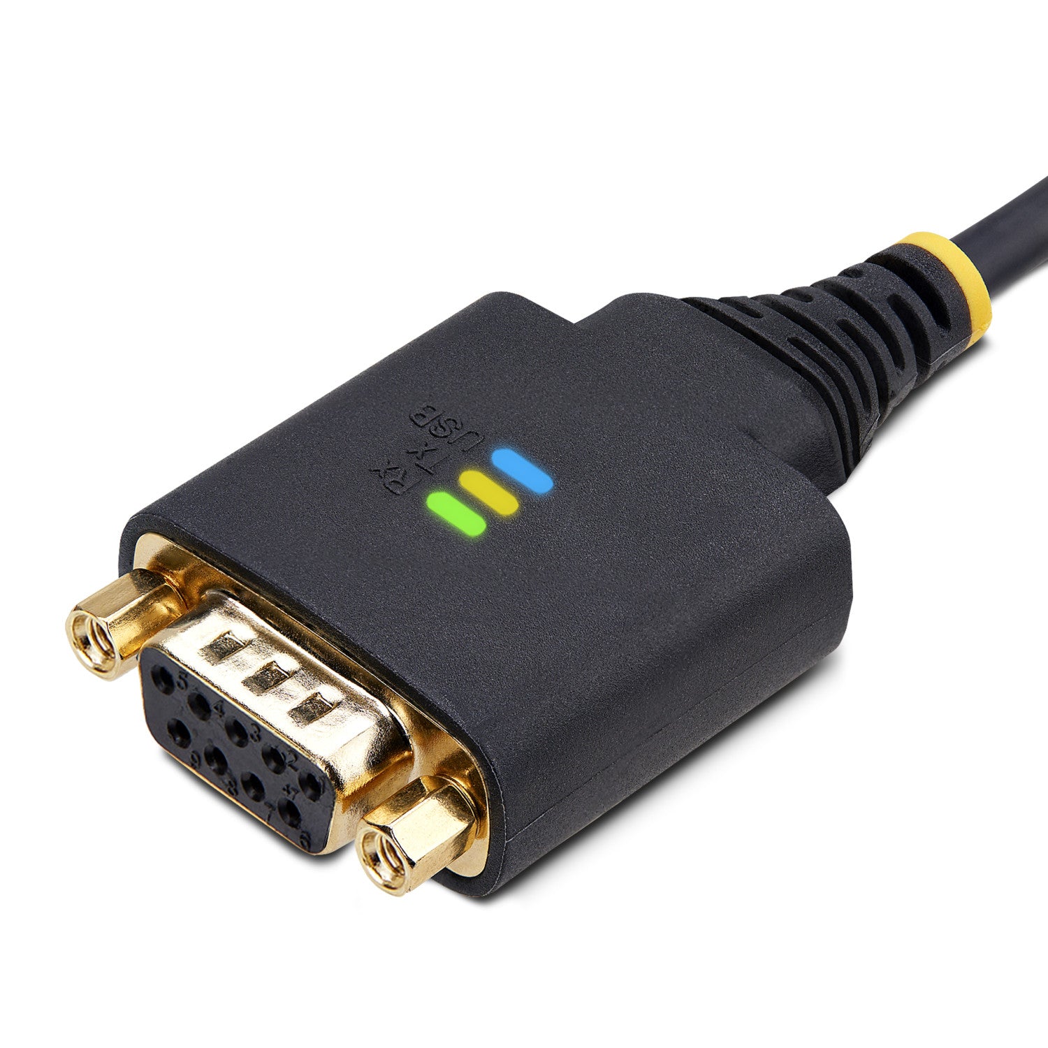 StarTech.com Cavo adattatore seriale da USB a Null Modem, ritenzione COM, FTDI, USB-A a DB9 RS232, viti/dadi DB9 intercambiabili, Windows/macOS/Linux