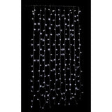 Pre Qu' Italia Tenda Luminosa a LED Cascata 200 Luci Bianco Freddo 1x2 Mt Interno/Esterno IP44 Prolungabile