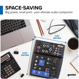 Gemini Sound GEM-05USB Mixer DJ Analogico 5 Canali con Bluetooth e USB