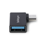 StarTech.com Adattatore USB-C a USB-A ad angolo retto, USB 5Gbps, adattatore compatto USB-C maschio a USB-A femmina, alloggiamento in metallo, M/F