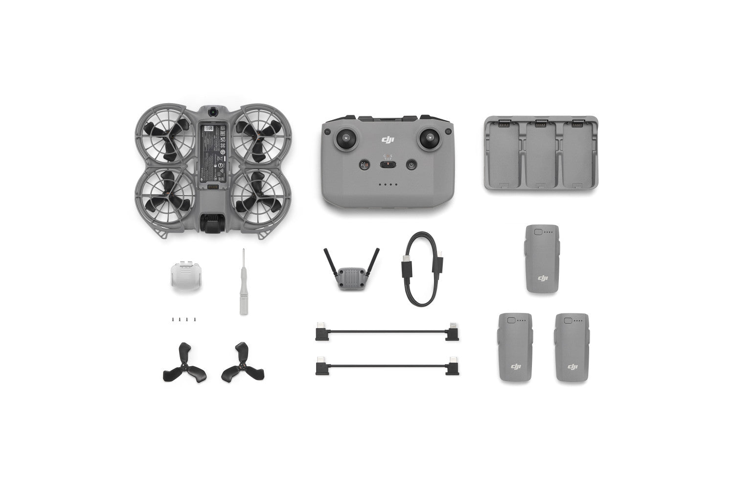 DJI Neo 2 Fly More Combo 4 rotori Quadrirotore 12 MP 2688 x 1512 Pixel 1606 mAh Nero, Grigio