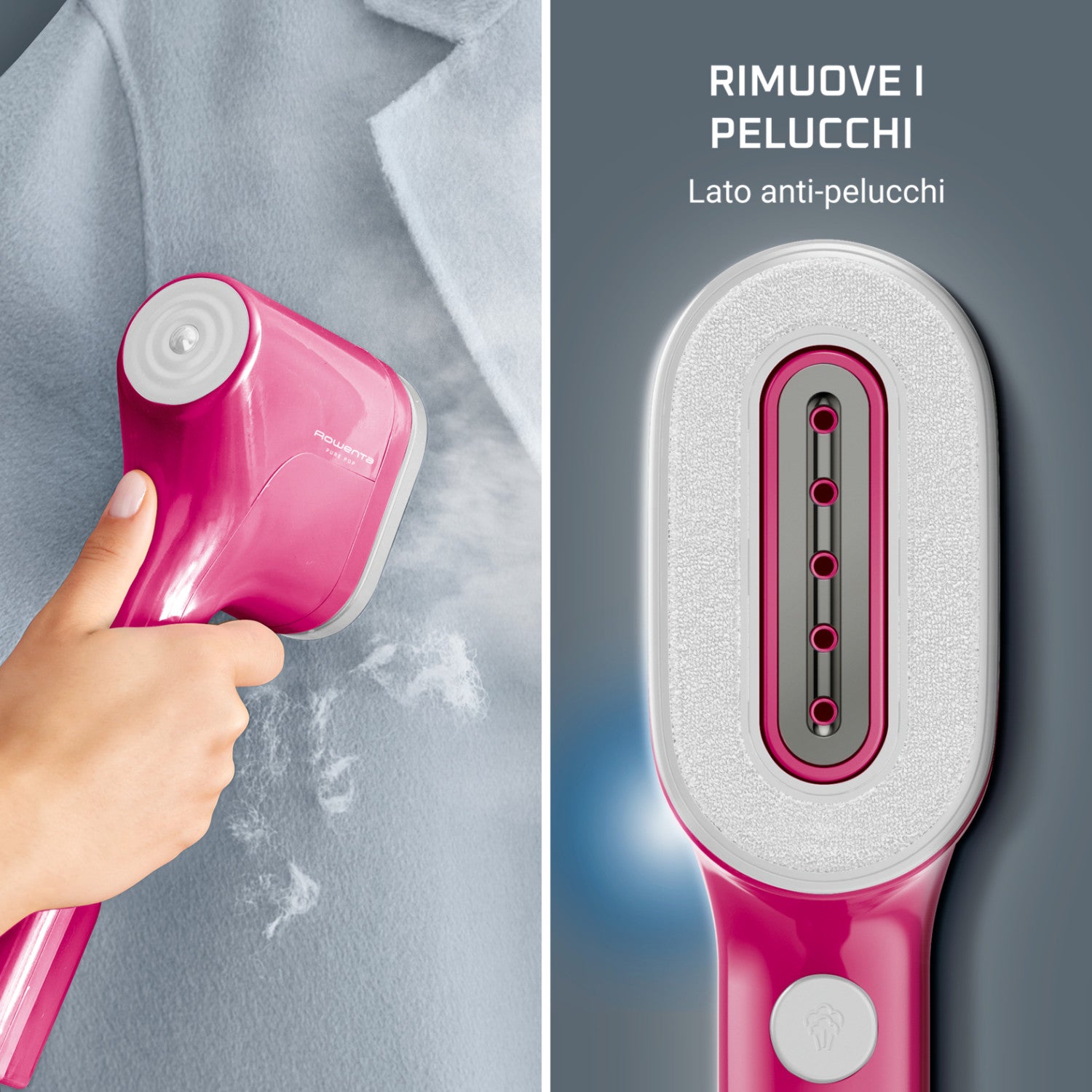 Rowenta DR2023 stiratrice a vapore Vapore per indumenti portatile 0,07 L 1300 W Rosa