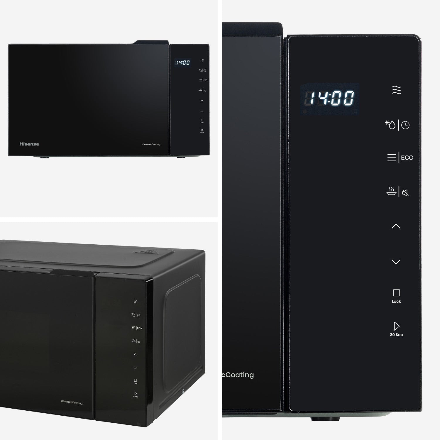 Hisense H23MOBS5H4 forno a microonde Nero Solo microonde Superficie piana 23 L 800 W