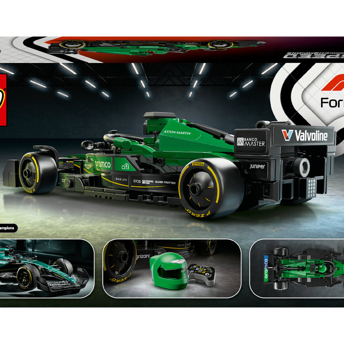 LEGO Speed Champions Aston Martin Aramco F1 AMR24 Auto da Corsa 269 Pezzi 10