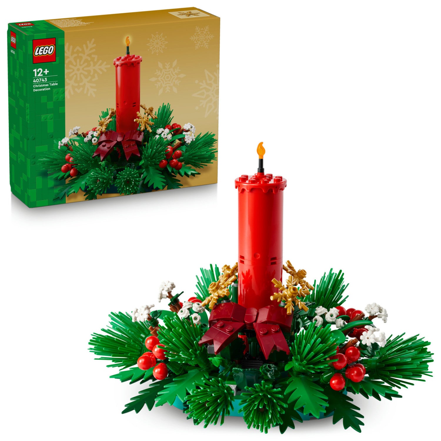 LEGO Decorazione da Tavolo Natalizia 40743 Set da Costruzione 433 Pezzi 12 Anni