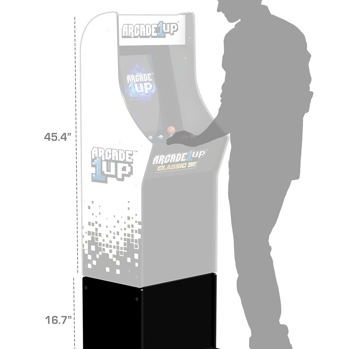 Arcade1Up GEN-R-406000 Accessorio per cabinato da sala giochi Stand Nero Legno new Arcade1Up Pac-Man Classic SE, Ms. Pac-Man Classic SE, and Mortal Kombat Classic SE ONLY