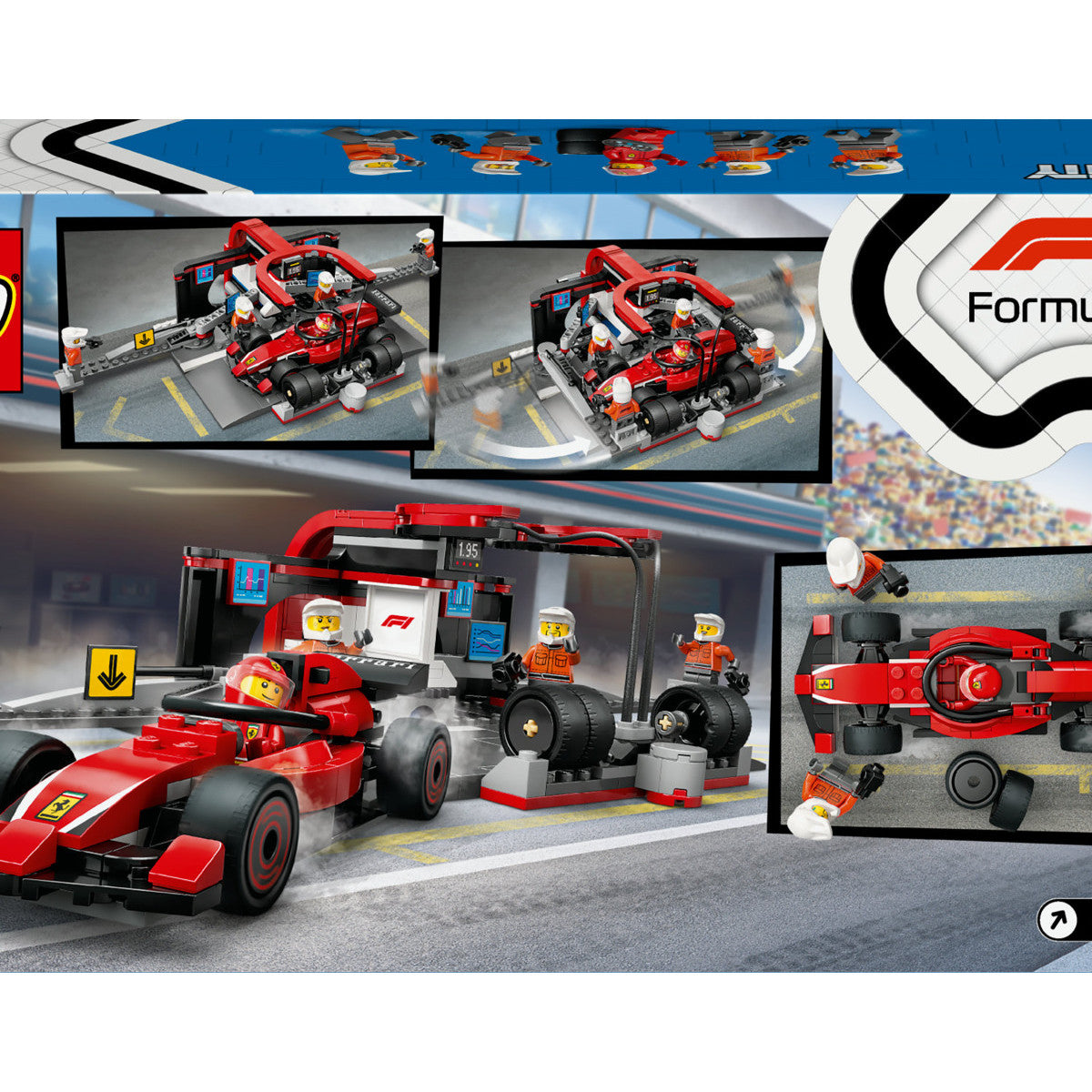LEGO City 60443 F1 Pit Stop e Meccanici con Ferrari 322 Pezzi 6 Anni