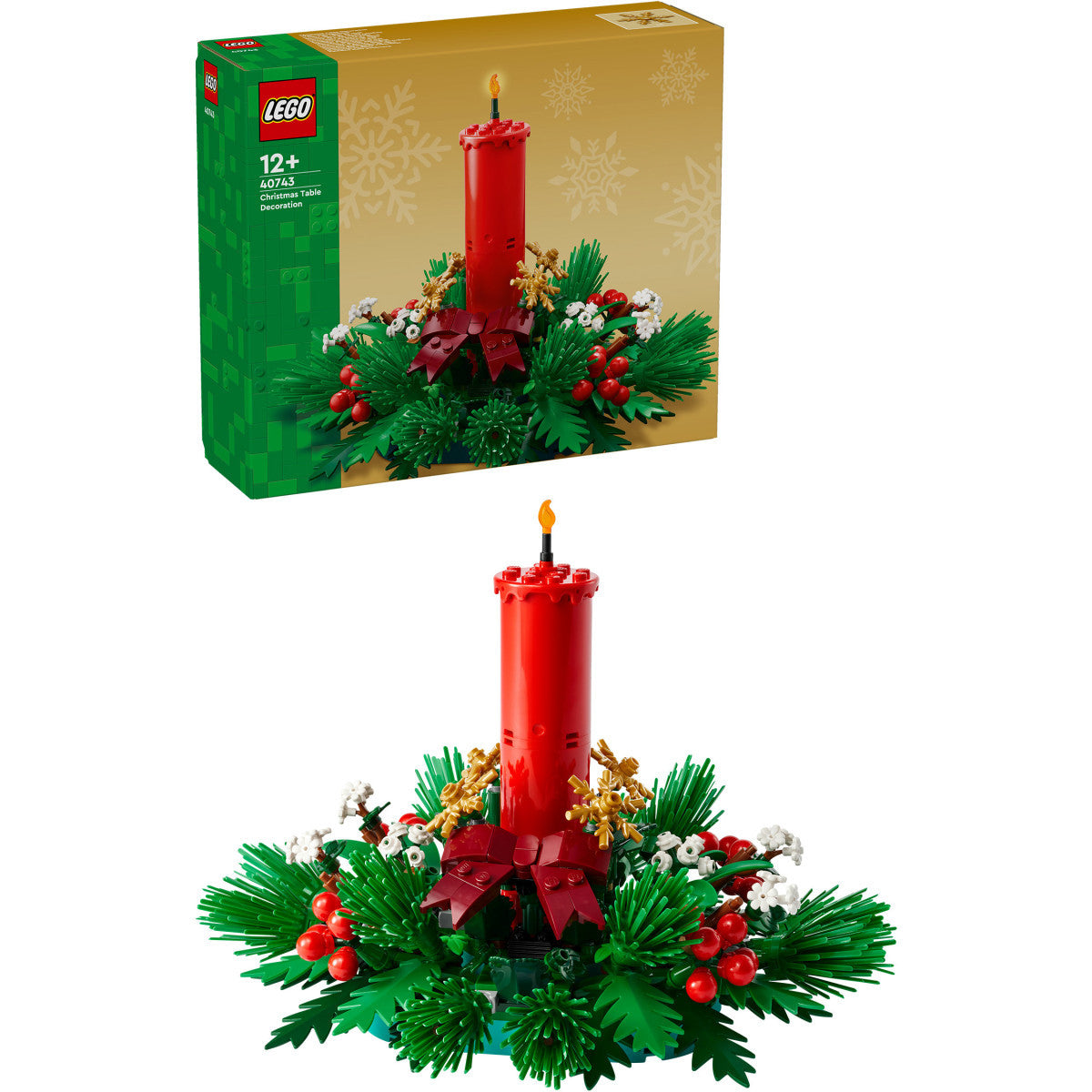 LEGO Decorazione da Tavolo Natalizia 40743 Set da Costruzione 433 Pezzi 12 Anni