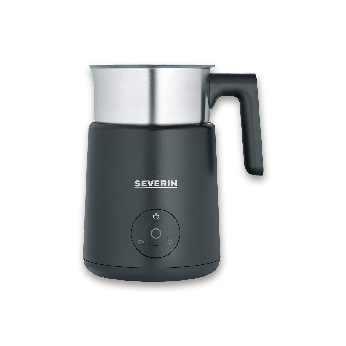 Severin SM 3579 montalatte e scaldalatte Elettrico portatile Nero, Acciaio spazzolato, Argento