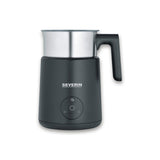 Severin SM 3579 montalatte e scaldalatte Elettrico portatile Nero, Acciaio spazzolato, Argento
