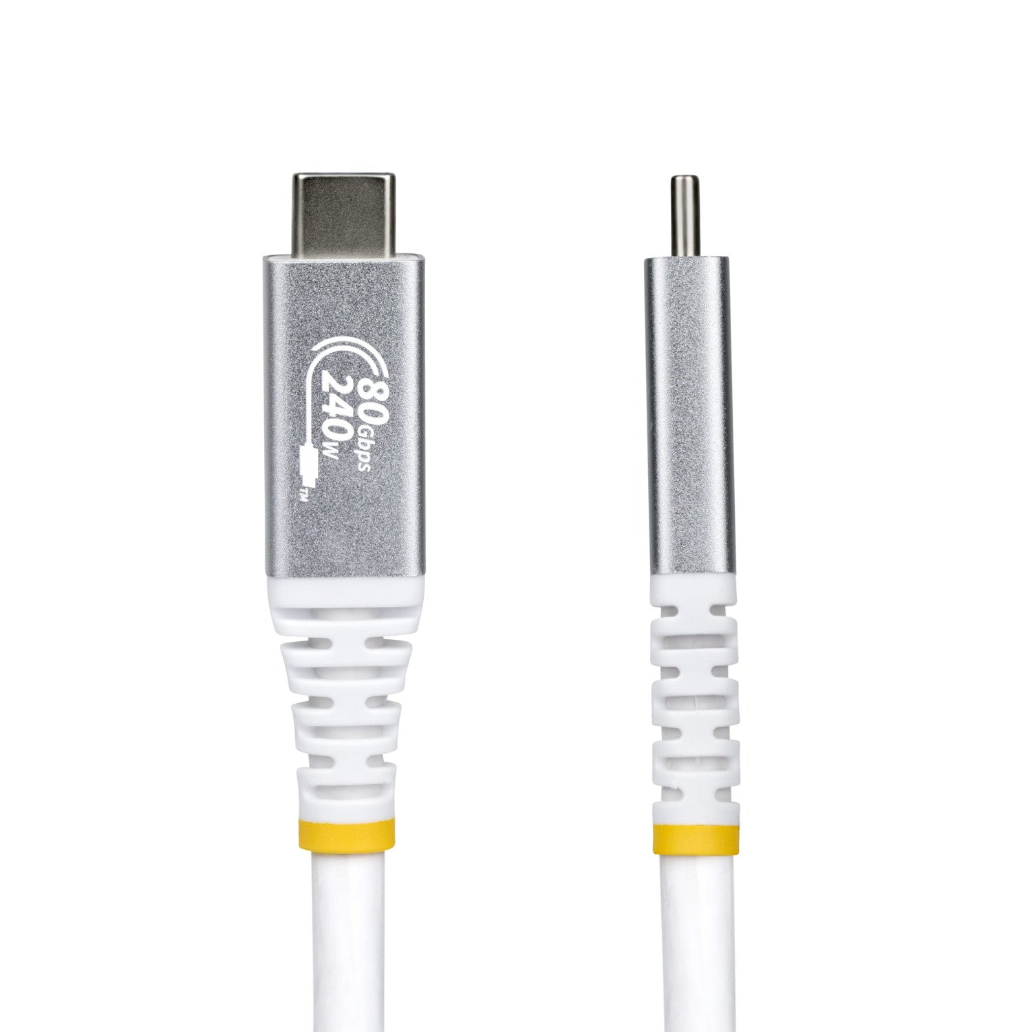StarTech.com Cavo USB4 da 1,5 m, Cavo USB-C Certificato USB-IF, 80Gbps, PD240W, 8K120Hz / 4K240Hz DP2.1 DP80, Cavetto Tipo-C Compatibile Thunderbolt 4; Bianco