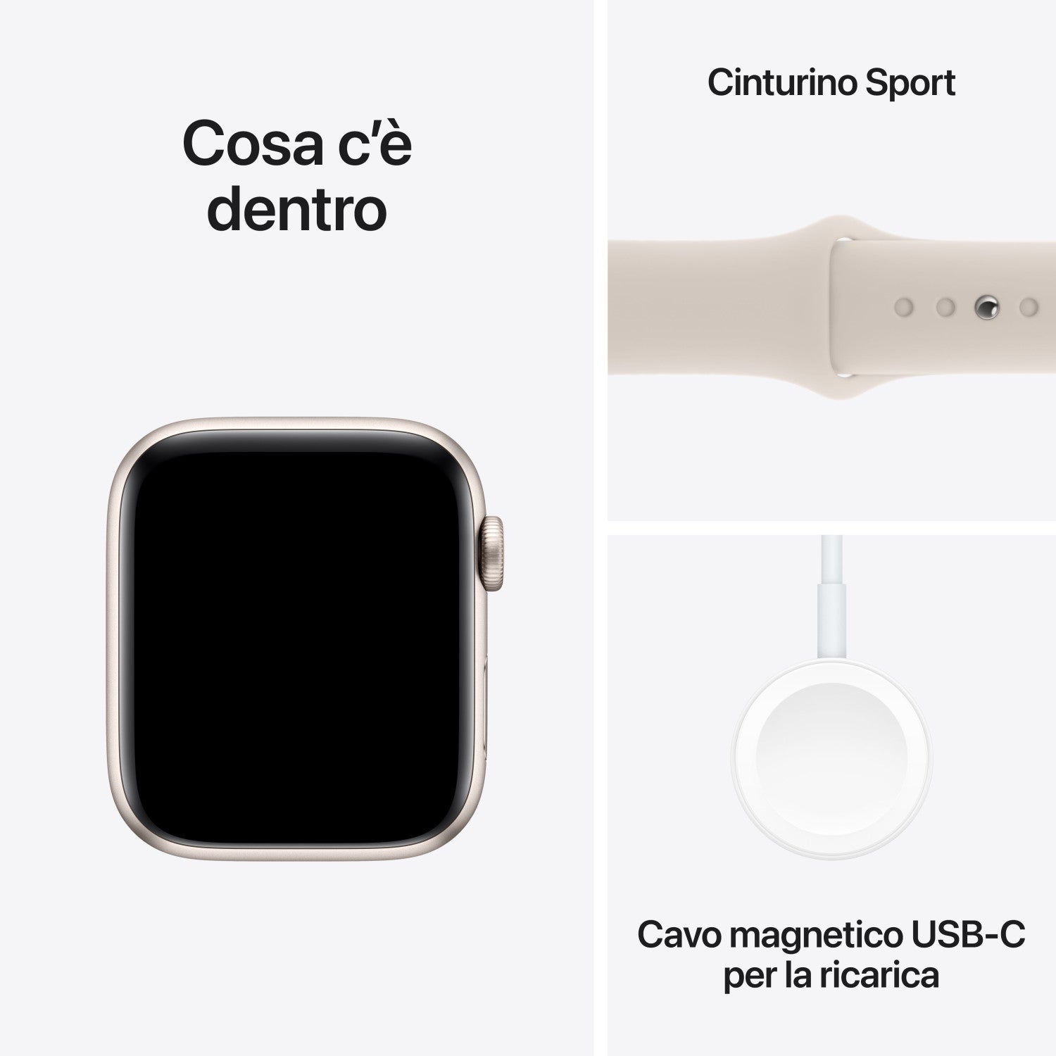Smartwatch Apple Watch SE GPS Cassa 44mm in Alluminio Galassia con Cinturino Sport M.L Galassia