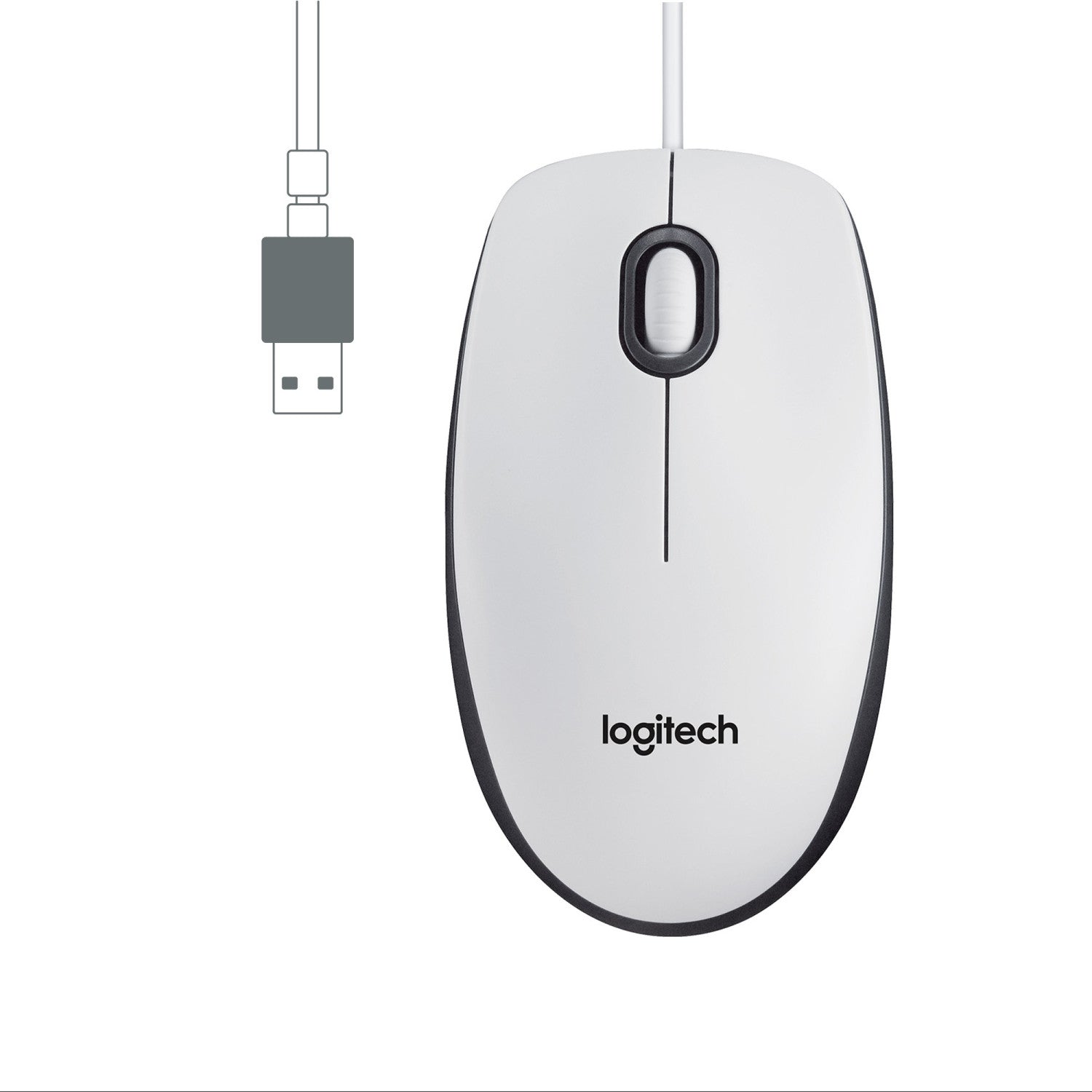 Logitech 910006764 Mouse M100 Emea 808 Bianco