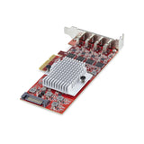 StarTech.com Scheda PCIe USB-C a 4 Porte, USB 3.2 10Gbps, Scheda di Espansione PCI Express USB Type-C con 4 Controller USB Indipendenti, Windows/Linux/macOS, TAA