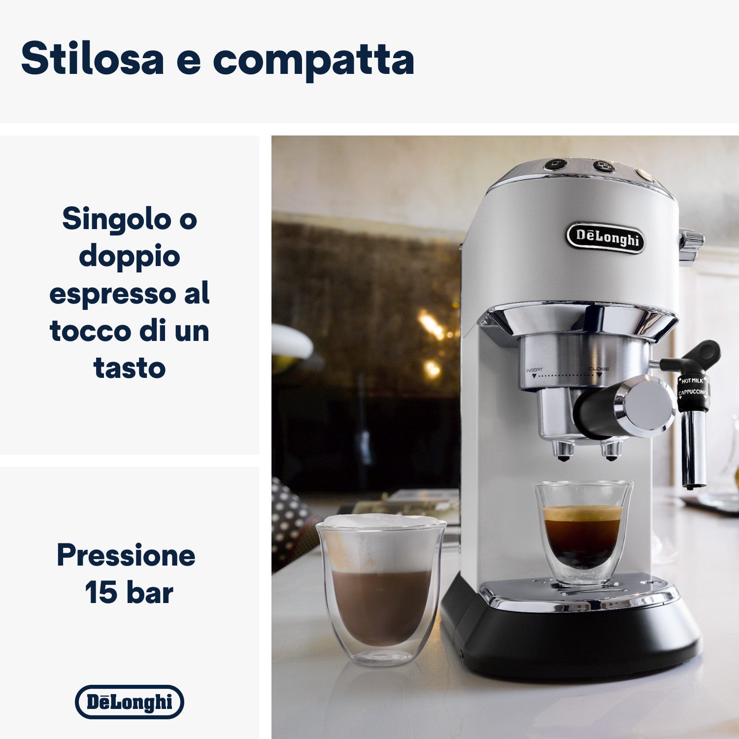DeLonghi EC 685 Automatica Macchina per Espresso Libera Installazione 1L Bianco