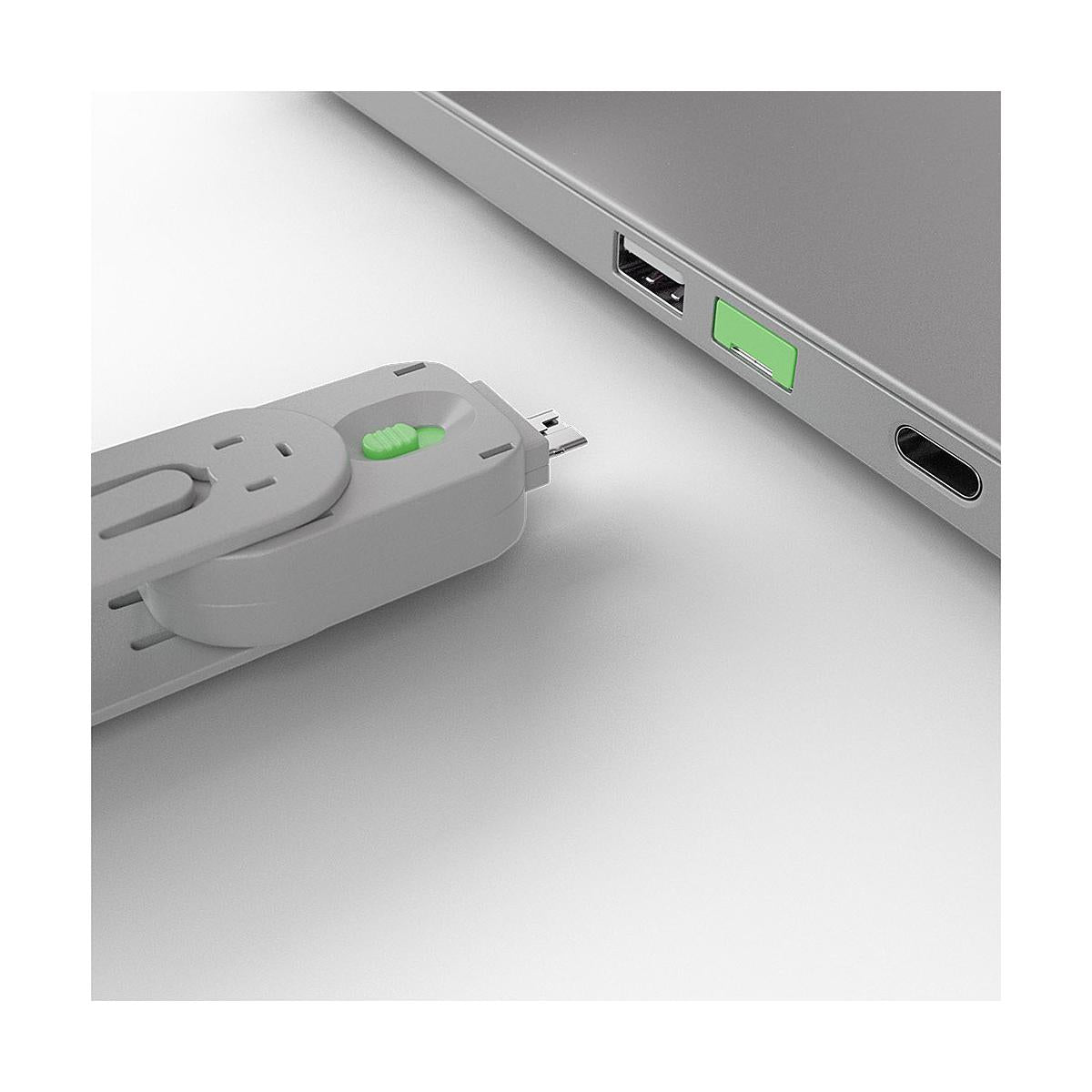 Lindy 40621 clip sicura Chiave bloccaporta USB tipo A Verde Acrilonitrile butadiene stirene (ABS) 1 pz