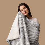 Imetec CaldoPlaid Adapto Plus Velvet Sherpa 160x120 cm, Plaid riscaldabile, Morbida Coperta elettrica, Tecnologia Adapto Plus, Sistema Sicurezza ElectroBlock, Caldo Subito, 6 Temperature, Bassi Consumi, Lavabile