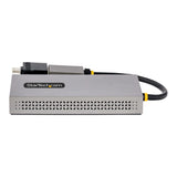 StarTech.com Adattatore USB 3.0 a HDMI, Scheda Video Esterna USB 3.0 a Doppio HDMI (1x 4K30Hz/1x 1080p), Cavo da 11cm integrato con Dongle da USB-A a USB-C; Convertitore da USB-A/C a Dual HDMI - Win/Mac