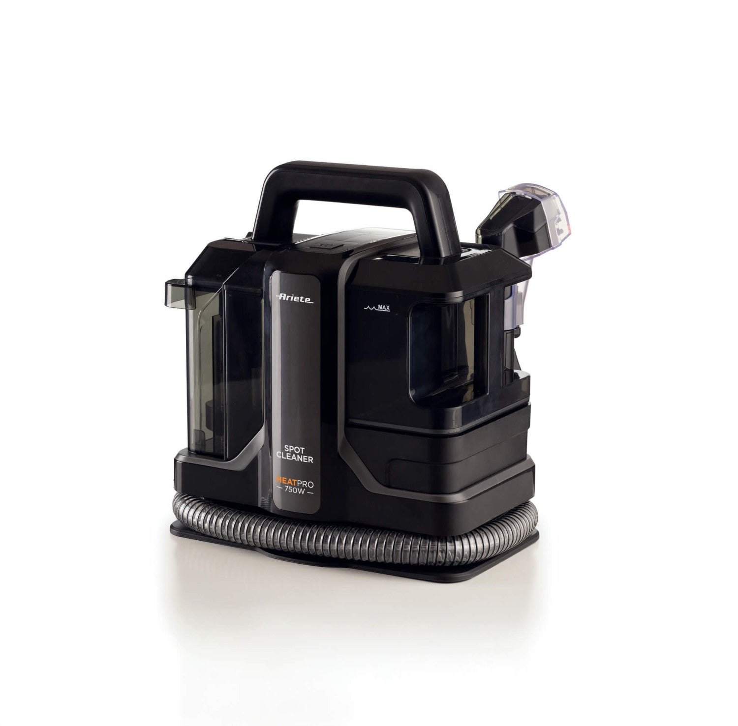 Ariete 2482 Spot Cleaner Heat Pro 750W, Pulitore per tappeti e tappezzerie,Lavatappeti, 750W, 2 serbatoi, Nero