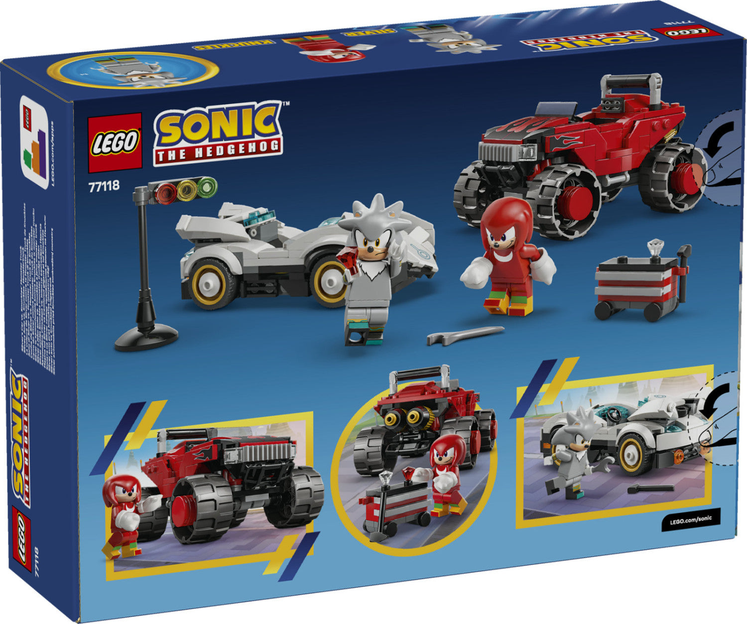 LEGO Sonic the Hedgehog Auto di Silver vs Monster Truck di Knuckles 77118 Set da Costruzione 378 Pezzi per Bambini 8