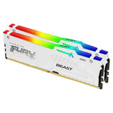 Kingston Technology FURY Beast 32GB 6000MT s DDR5 CL30 DIMM Kit da 2 moduli White RGB EXPO