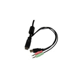 StarTech.com Switch KVM cavo HDMI USB 2 porte con audio e switch remoto Alimentazione USB