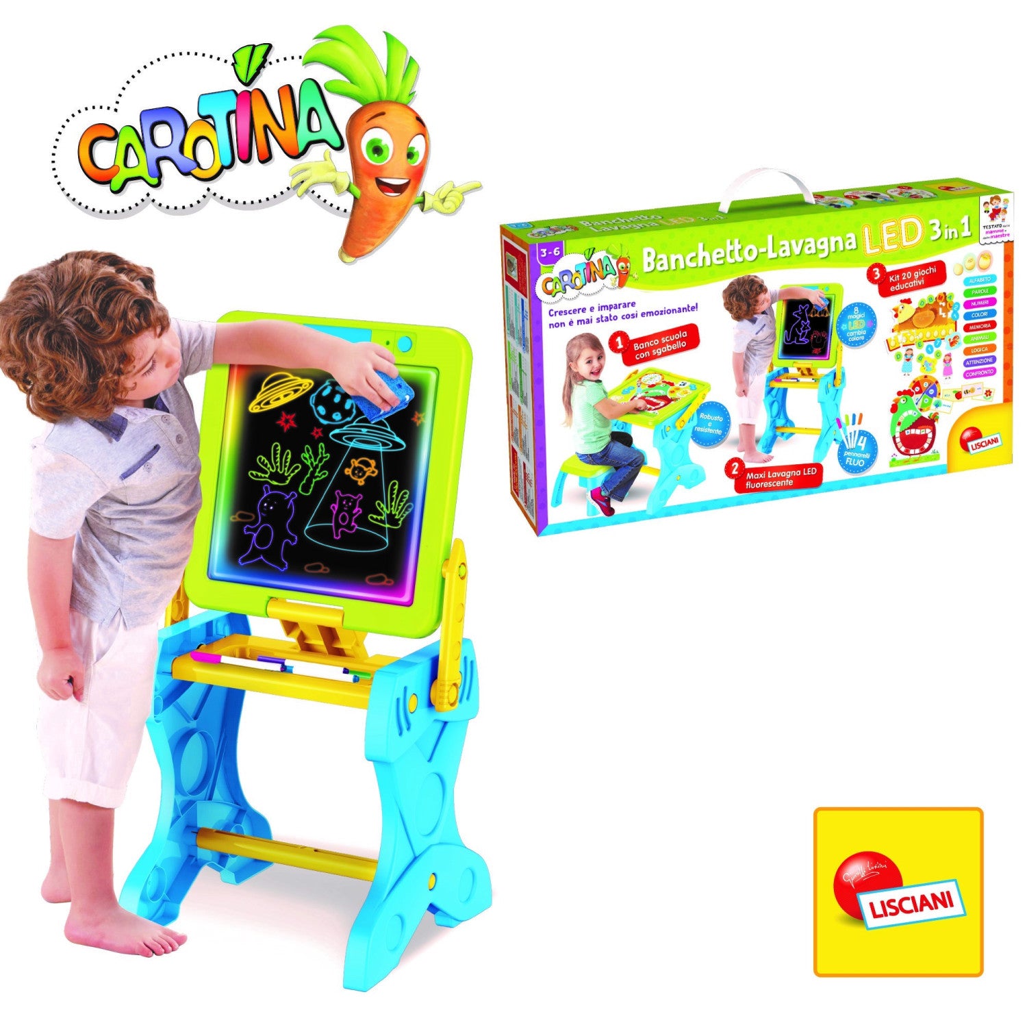 Lisciani Carotina Banchetto Led Gioco E Imparo 3 In 1