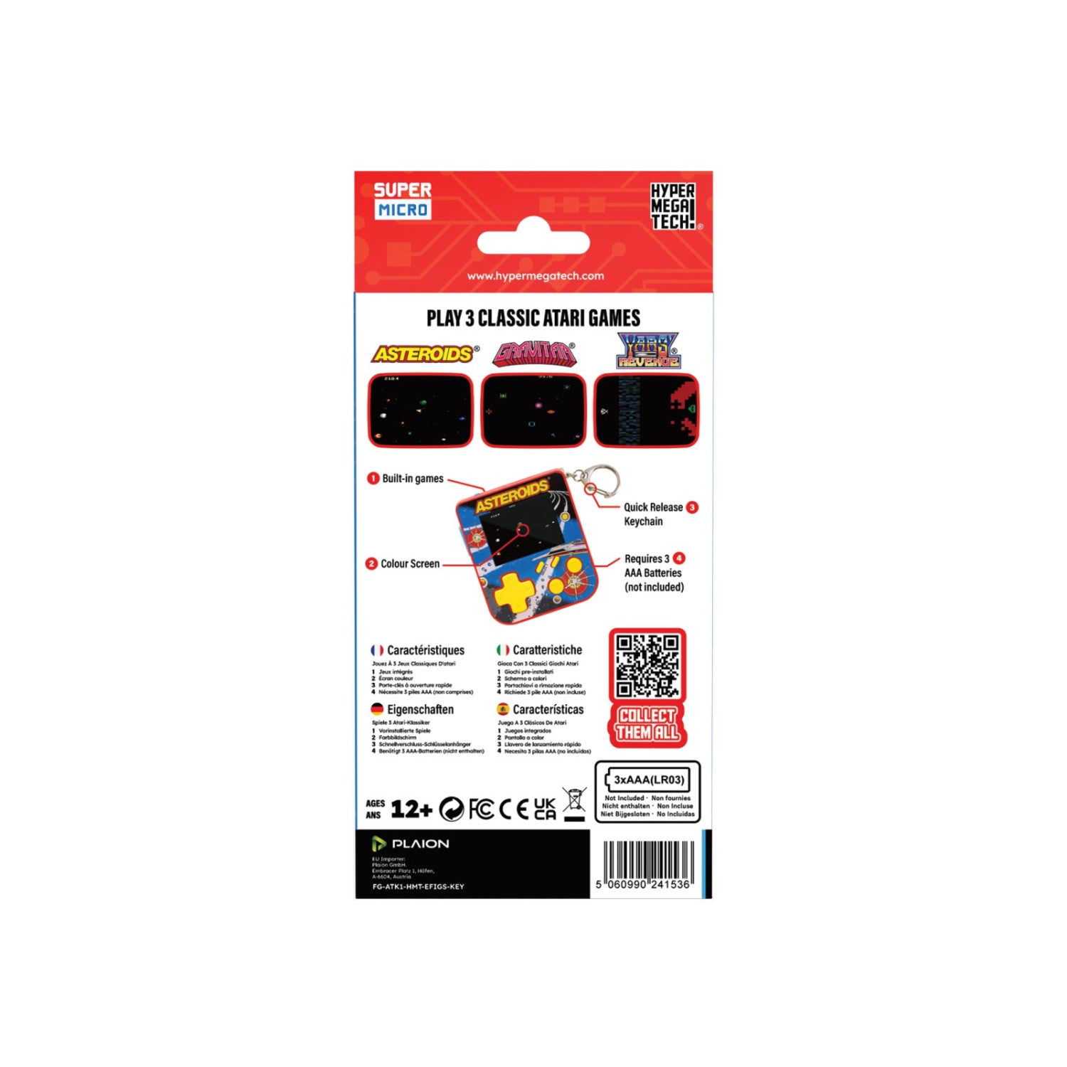 Blaze Entertainment HMT Super Micro Asteroids Keychain Gamer