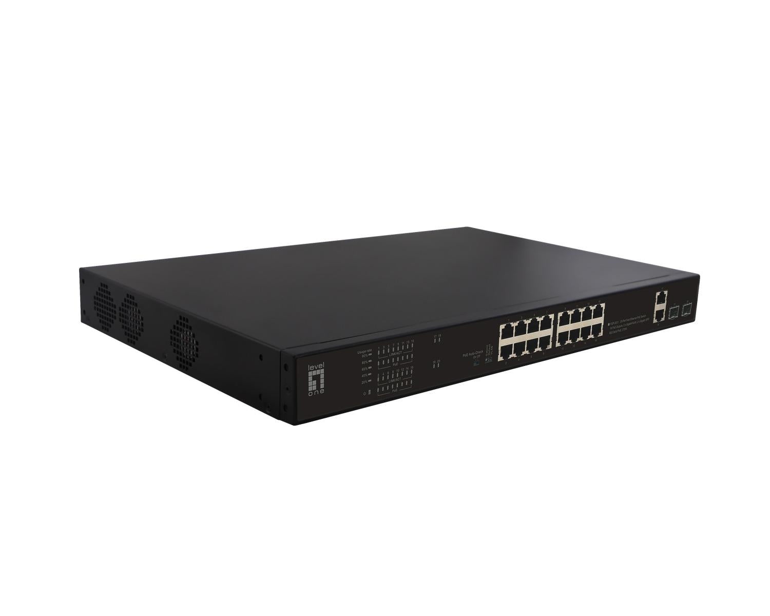 LevelOne FGP-2031 Switch di Rete non Gestito Fast Ethernet 10/100 Supporto Power over Ethernet PoE 1U Nero