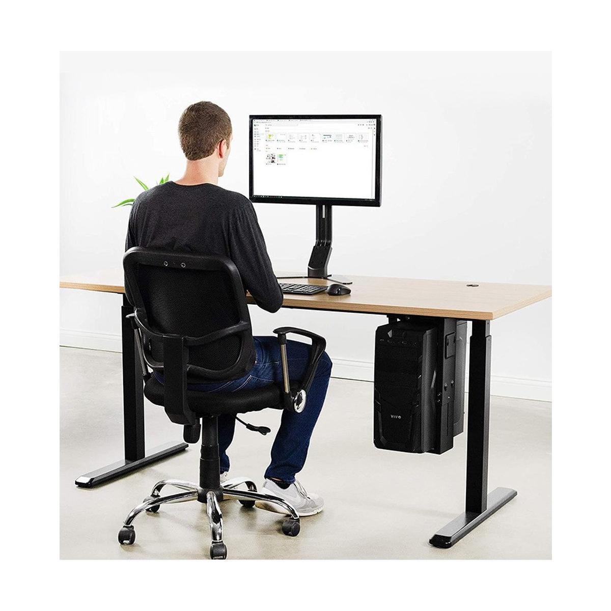 Techly ICA-CS 66 Supporto per CPU Porta CPU sotto scrivania Nero