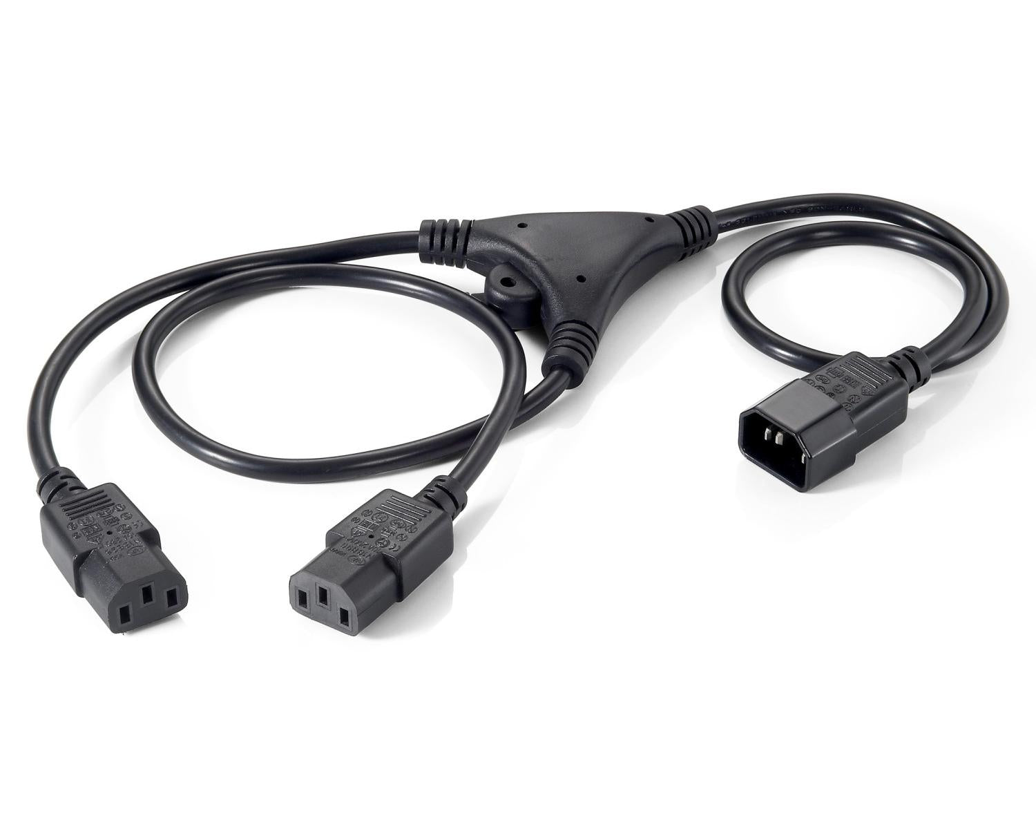 Equip 112210 cavo di alimentazione Nero 1,6 m Accoppiatore C14 2 x Attacco C13