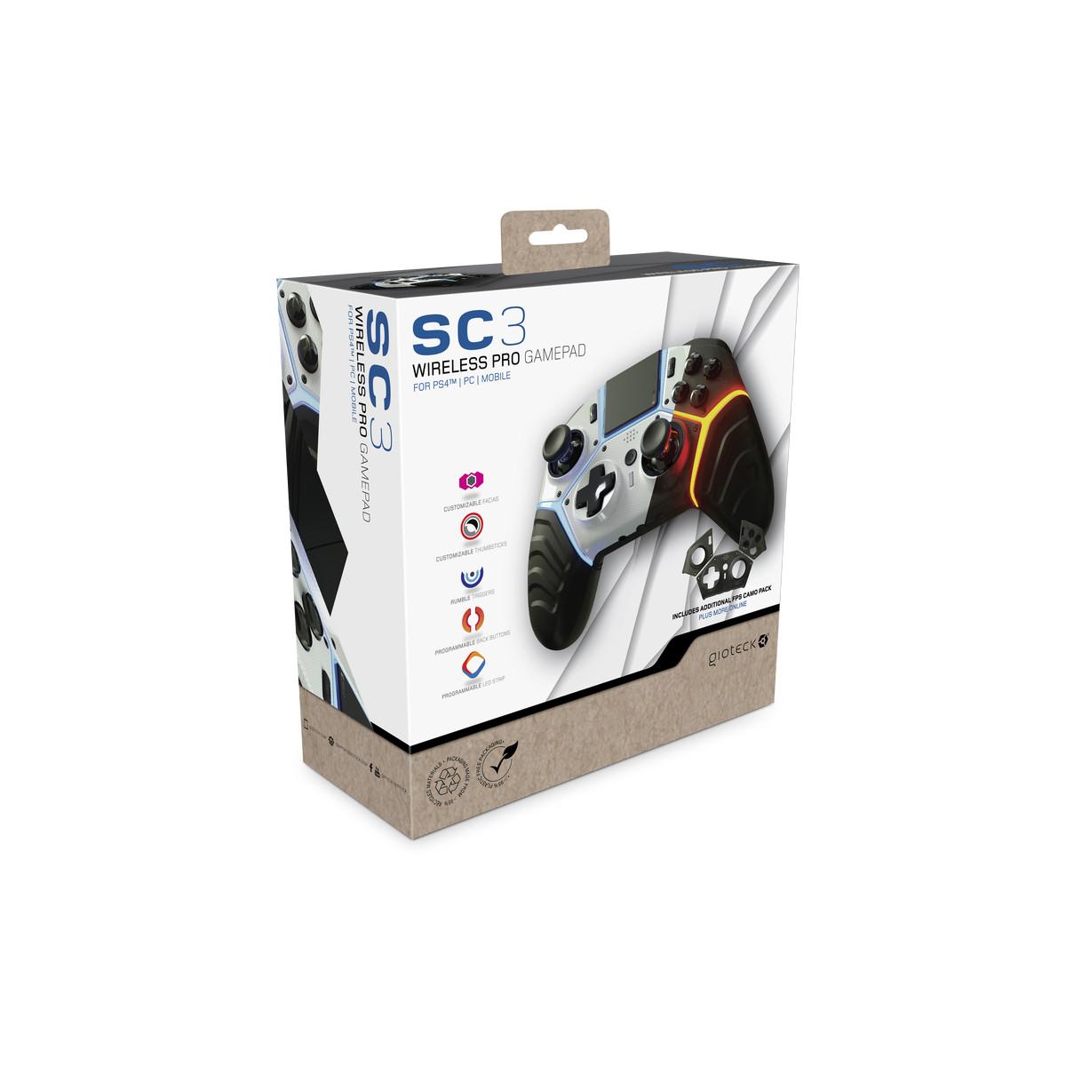 Gioteck SC3 Multicolore Gamepad Analogico/Digitale PC, PlayStation 4
