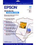 Epson C13S041154 Carta Speciale Iron on Transfer S041154 A4 Tessuto 10FF Bianco