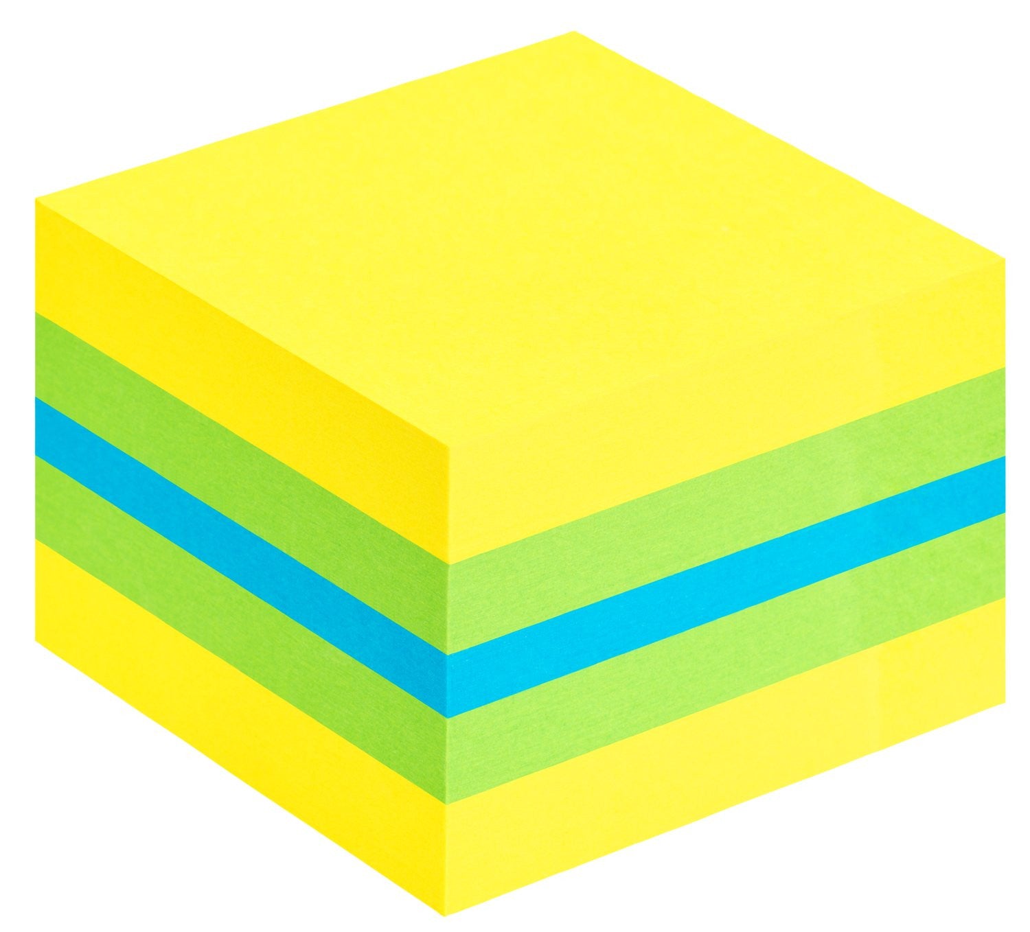 3M Post-it 2051L pouch autoadesiva Quadrato Blu, Verde, Turchese, Giallo 400 fogli Autoadesivo