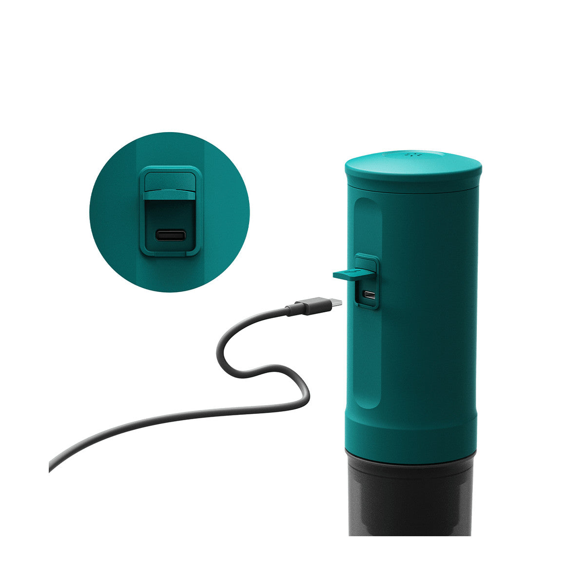 Outin Nano Macchina Espresso Portatile Nero Foglia di Tè USB-C Compattta