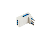 Poly Pool PP2352S PP2352 Adattatore Salvaspazio Triplo Spina 16A Grande 3 Prese Bivalenti Fuori ASSE Bianco