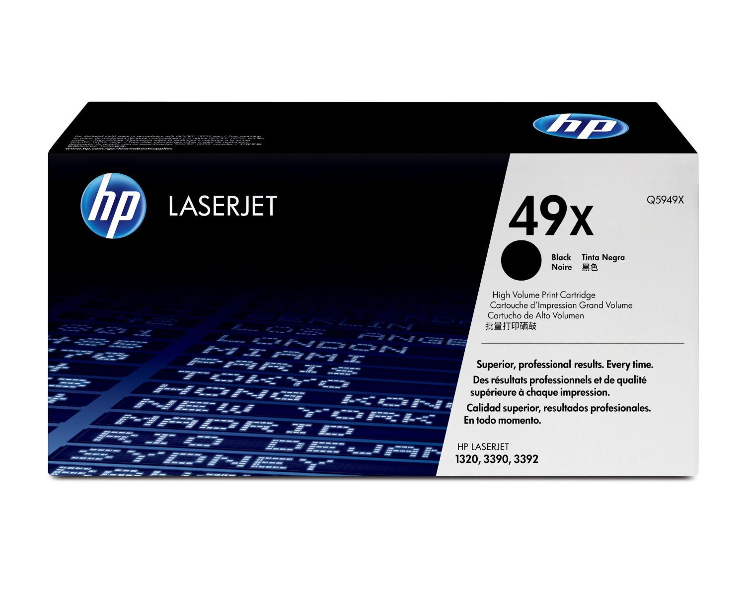 HP 49X High Yield Black Original LaserJet Toner Cartridge Cartuccia Toner 1 pz