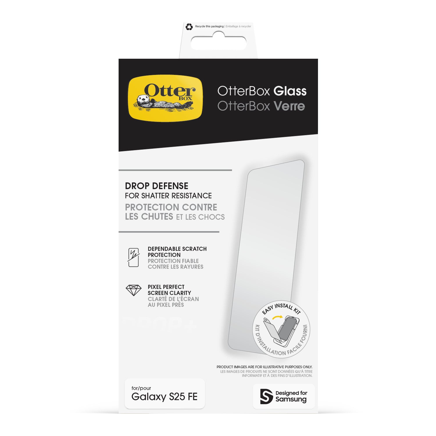 OtterBox Glass Series per Samsung Galaxy S25 FE - trasparente