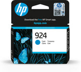 HP 924 Cyan Original Ink Cartridge Cartuccia d'Inchiostro 1 pz Resa Standard