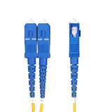 StarTech.com Cavo in fibra ottica duplex monomodale OS2 da LC a SC (UPC) da 1 m, 9/125µm, 100G, Insensibile alla piegatura, Bassa perdita di inserzione, Cavo patch in fibra LSZH
