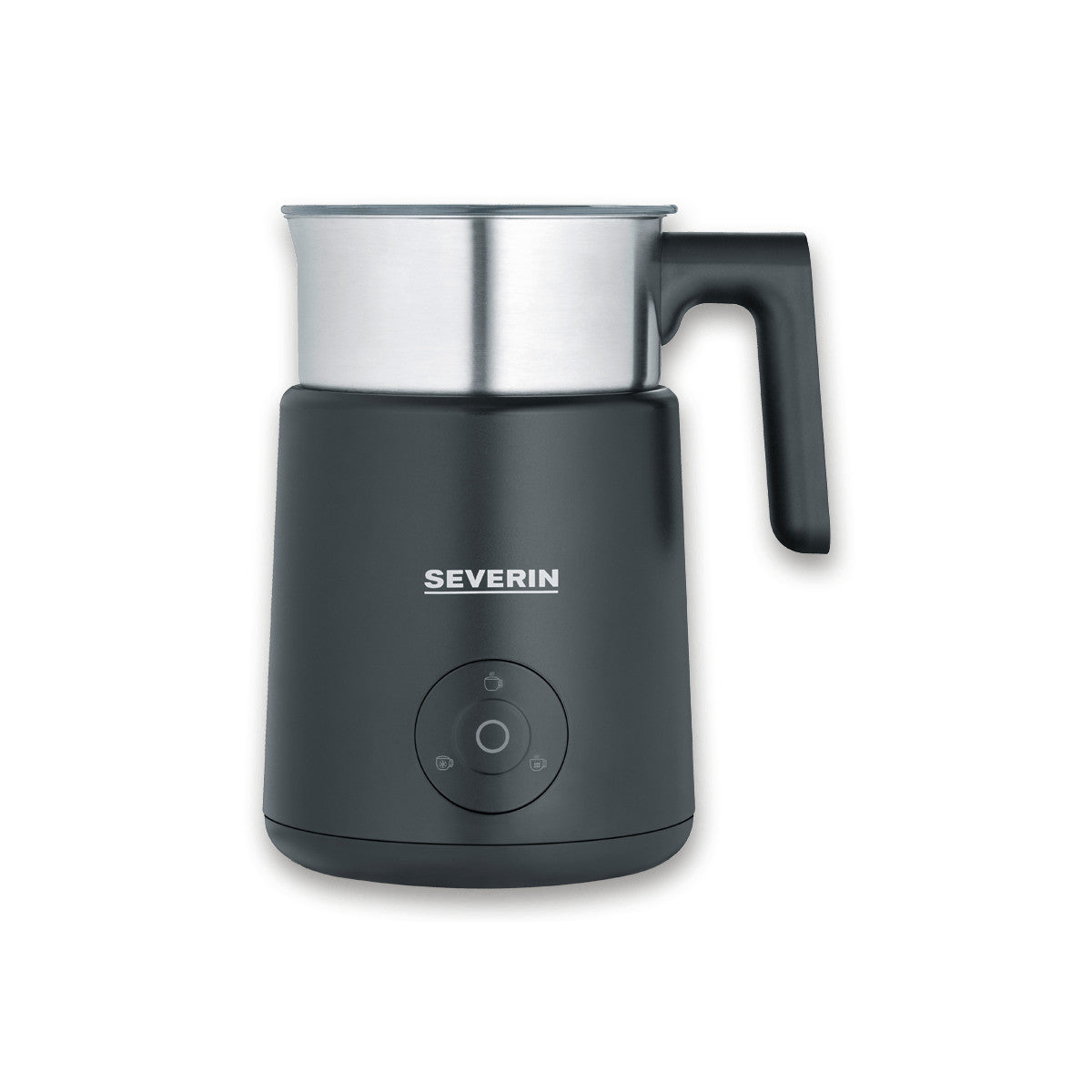 Severin SM 3579 montalatte e scaldalatte Elettrico portatile Nero, Acciaio spazzolato, Argento